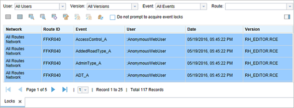 Locks table in EE